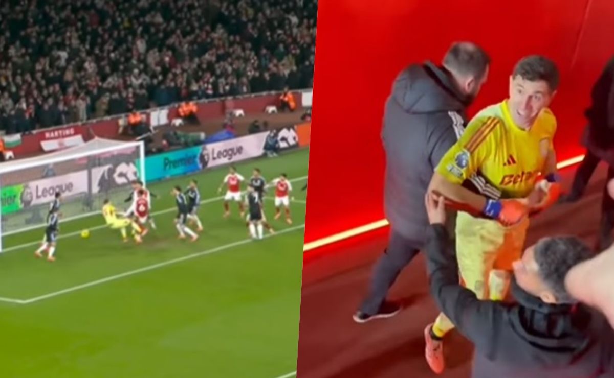 Dibu Martínez hace el ridículo del año: se come un gol y pelea con hinchas de Arsenal