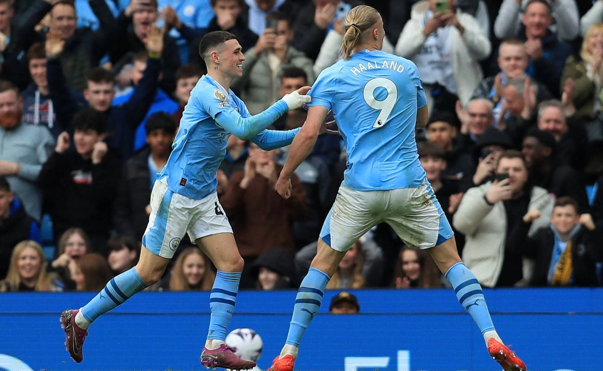 Haaland nets four as Man City keep pace in title race