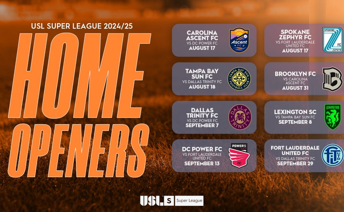 Home openers for first season of USL Super League revealed