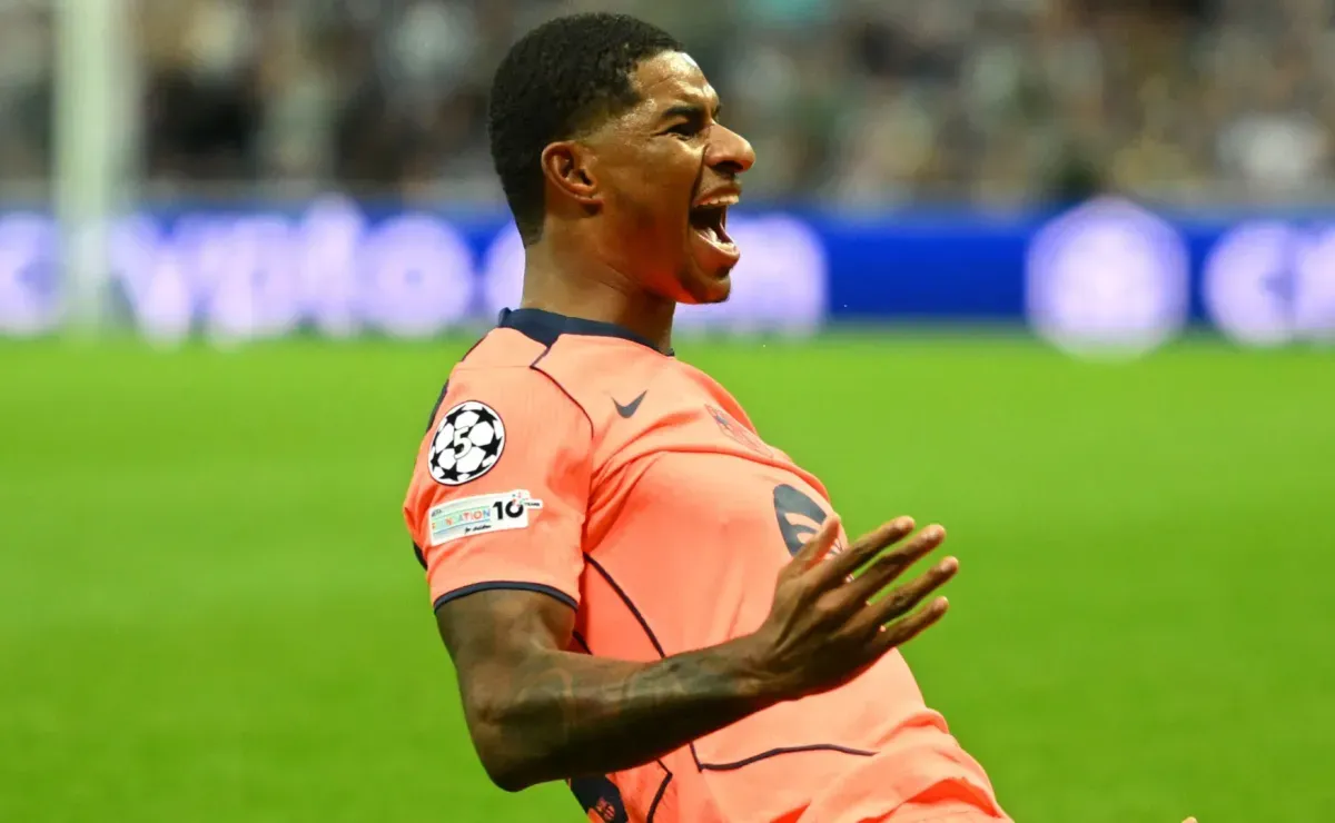 Video: Marcus Rashford makes history with Champions League brace vs Newcastle, ending 36-year Barcelona drought