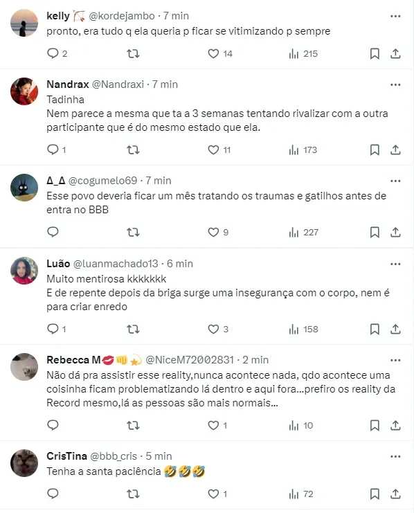 Internautas comentam sobre briga de Fernanda e Alane - Foto: Twitter