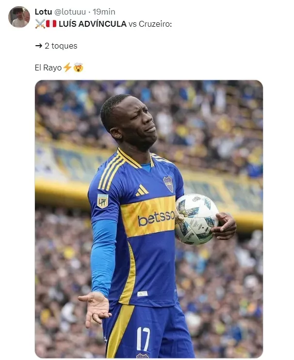 Luis Advíncula víctima de memes tras expulsión. (Foto: Captura de X)