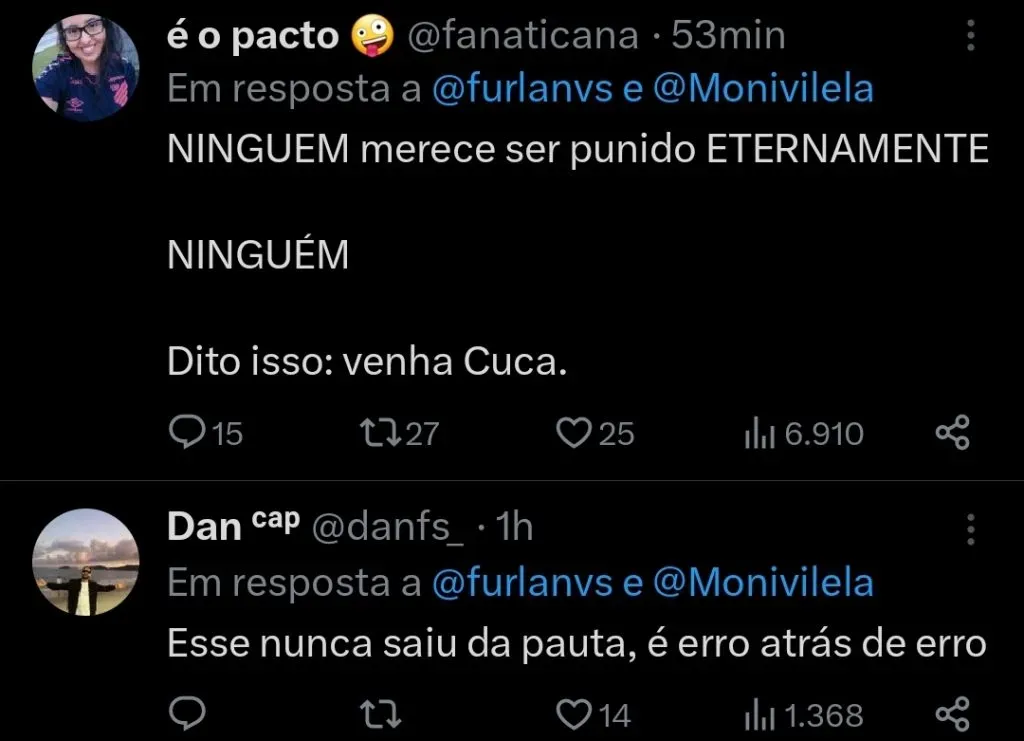 Repercussão via Twitter