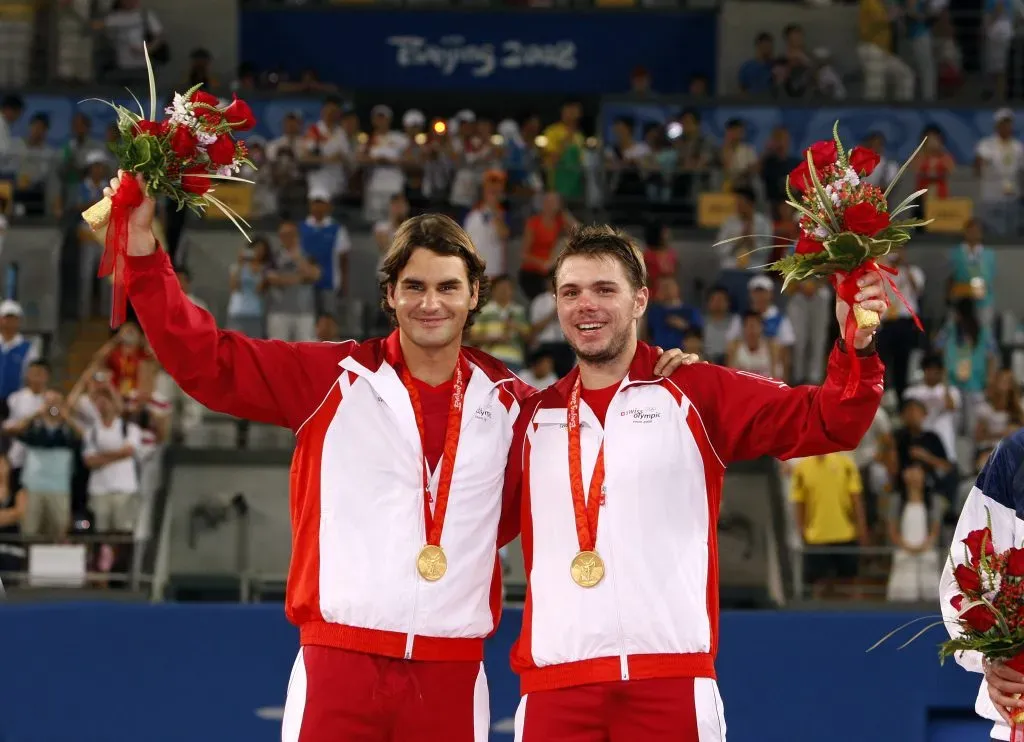 Roger Federer y Stan Wawrinka ganaron la dorada en Beijing 2008 (IMAGO)