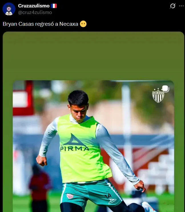 Afición de Cruz Azul reacciona a la baja de Bryan Casas (X)