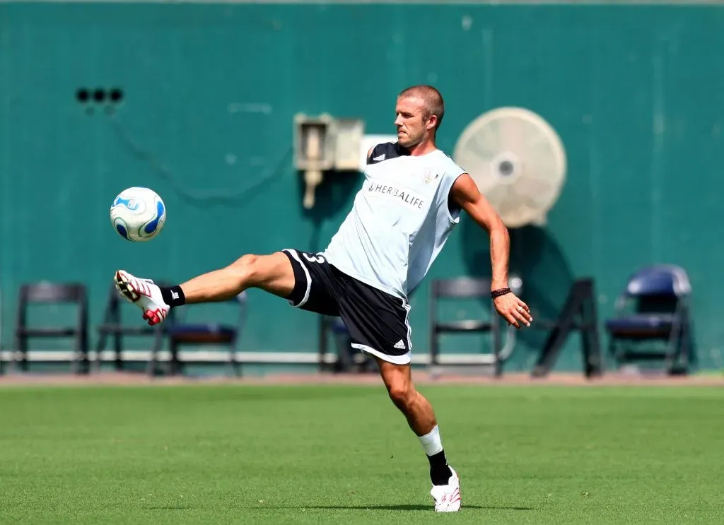 David Beckham en su etapa en Los Ángeles Galaxy. Después fue a préstamo al AC Milan y al PSG. Getty Images