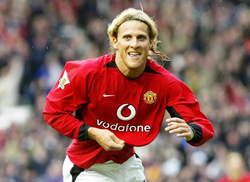 Diego Fórlan com a camisa do Manchester United. Foto: IMAGO.