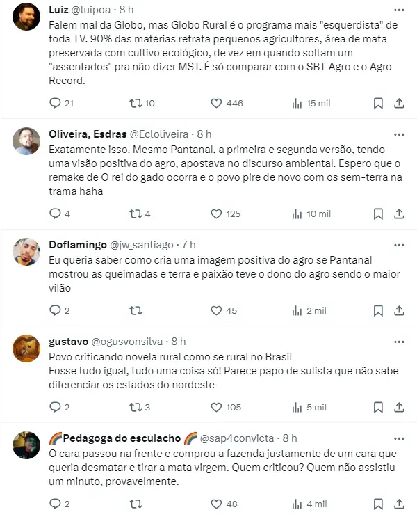 Internautas comentam sobre estreia de Renascer – Foto: Twitter