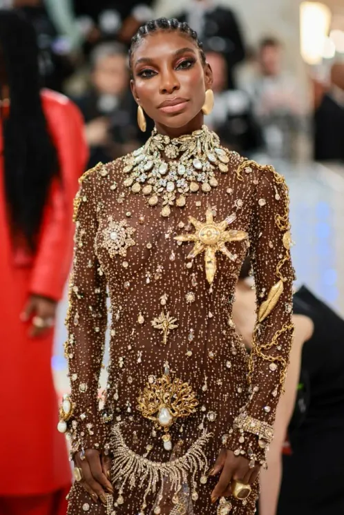 Michaela Coel attends The 2023 Met Gala Celebrating “Karl Lagerfeld: A Line Of Beauty” at The Metropolitan Museum of Art on May 01, 2023 in New York City. (Photo by Dimitrios Kambouris/Getty Images for The Met Museum/Vogue)