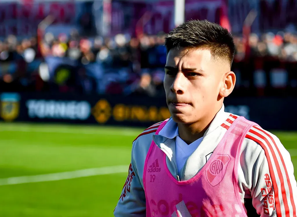 Claudio Echeverri y una frase que pegó en el centro del corazón del hincha de River: “No voy a renovar”. (FOTO: Marcelo Endelli/Getty Images)