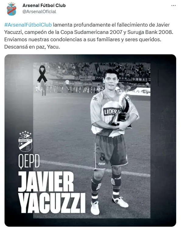 El fútbol argentino está de luto falleció Javier Yacuzzi Bolavip