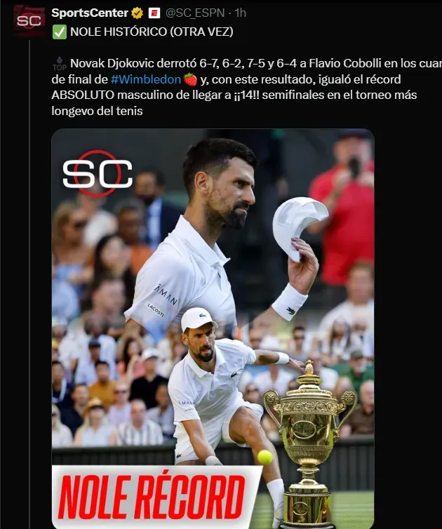 Fuente: SportsCenter