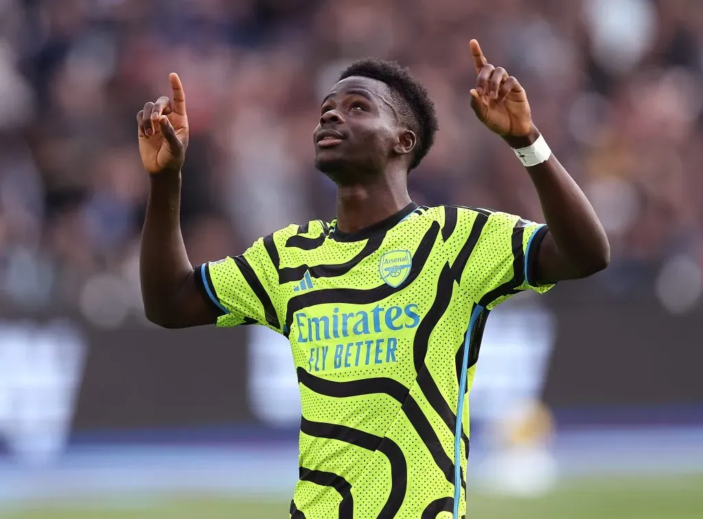 Bukayo Saka of Arsenal. (Photo by Julian Finney/Getty Images)