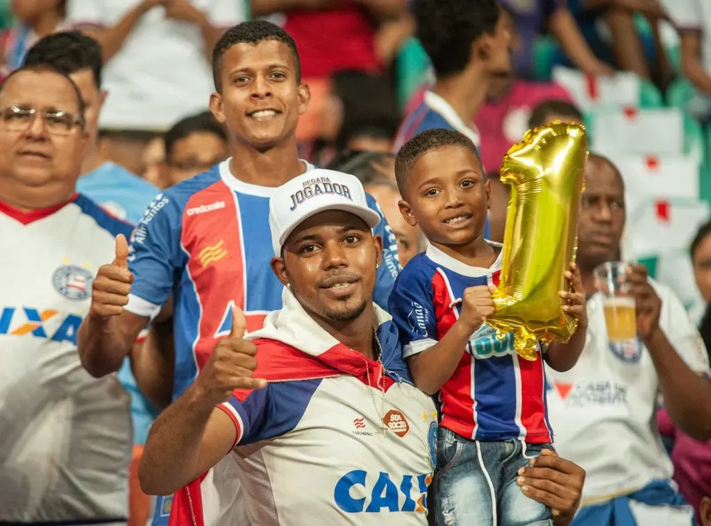 Torcida durante partida entre Bahia e Guarani na Arena Fonte Nova pelo Brasileiro Série B 2022. Foto: Jhony Pinho/AGIF