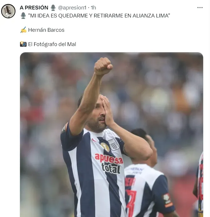 Dos noticias en Alianza Lima: Hernán Barcos quiere seguir y Christian Cueva apartado. | Créditos: @apresion1.