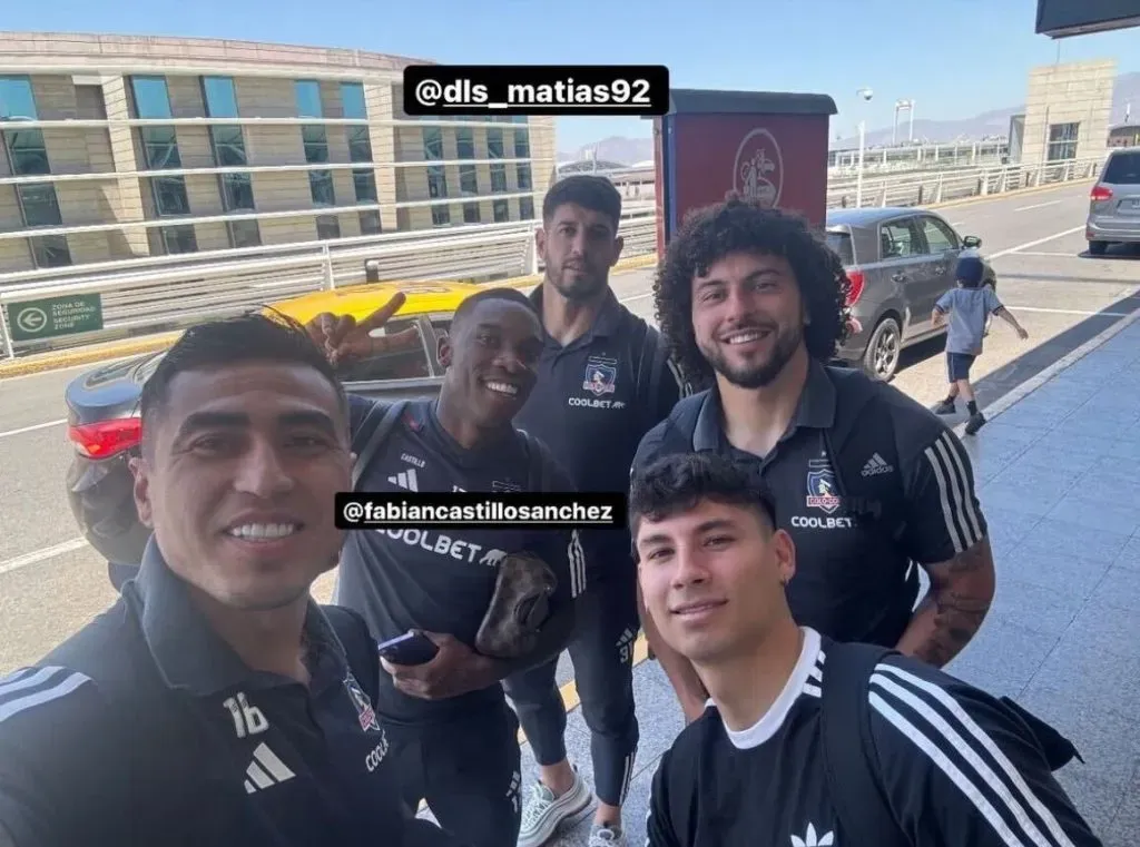 Los jugadores de Colo Colo que se quedaron abajo del primer vuelo a Iquique | Instagram
