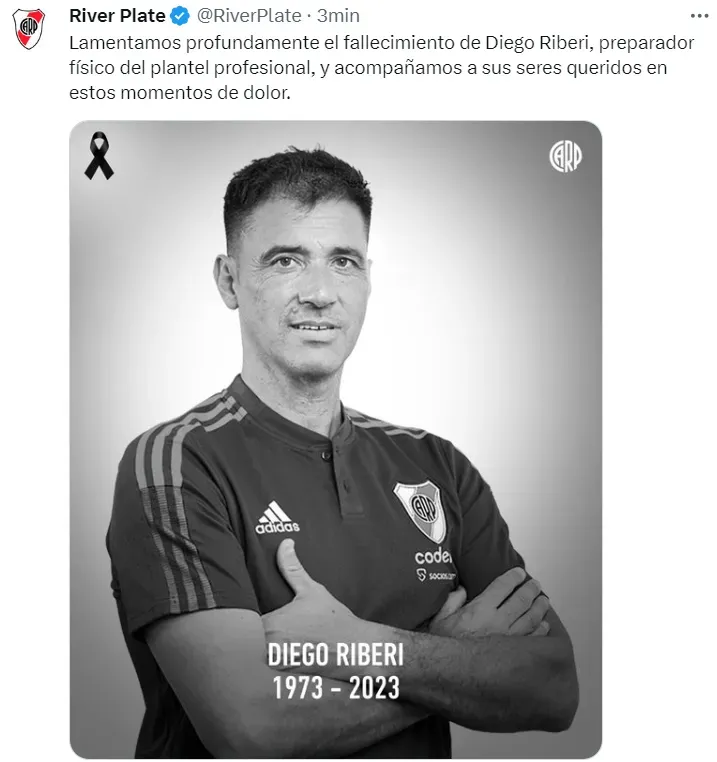 El mensaje de River en las redes sociales.