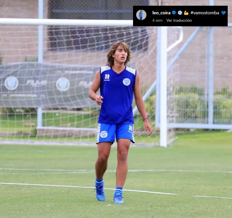 Coira se entrena con Godoy Cruz. (Foto: Instagram @leo_coira)