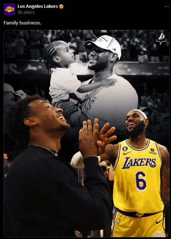 Los Lakers anunciaron la llegada de Bronny. (Foto: @Lakers)