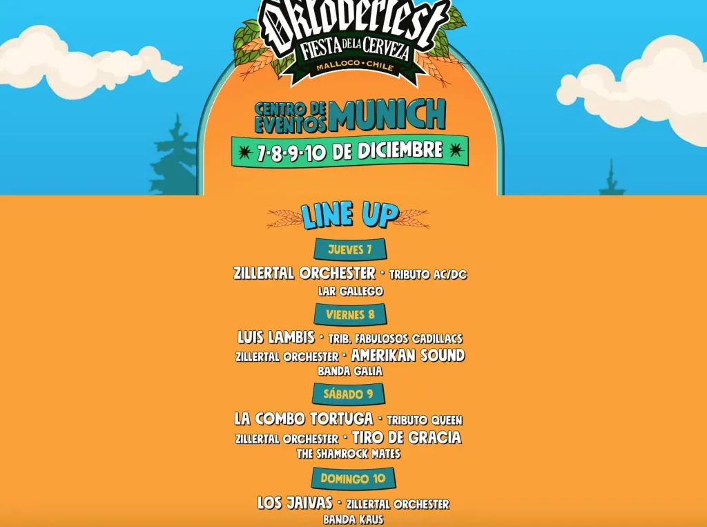 Lineup Oktoberfest Chile 2023