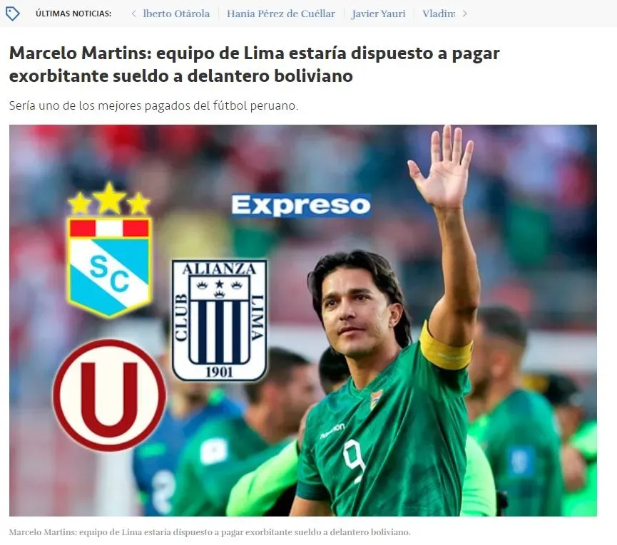 Información del Diario Expreso sobre Marcelo Martins Moreno. (Foto: Diario Expreso).