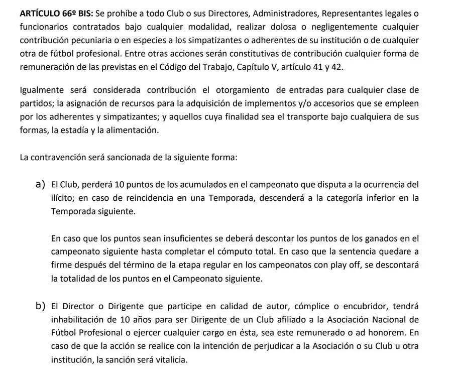 El reglamento sepulta la U.