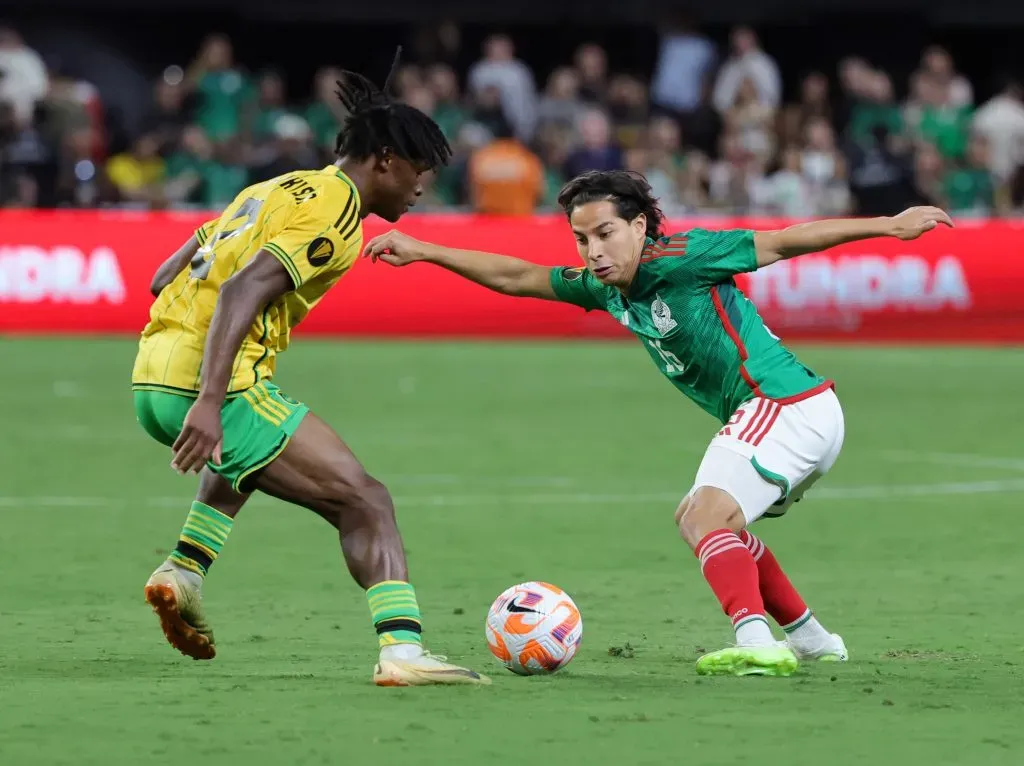 Gran juego de Lainez este miércoles ante Jamaica (Getty)