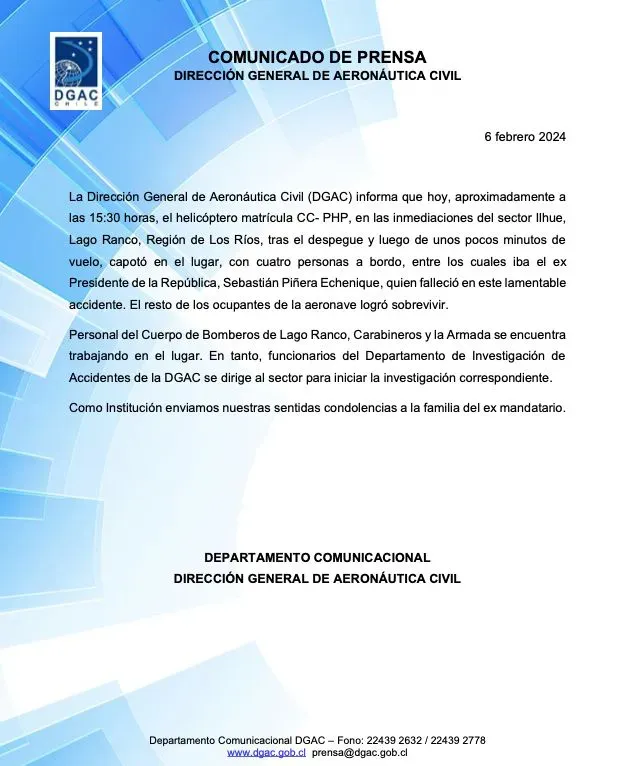 Comunicado DGAC