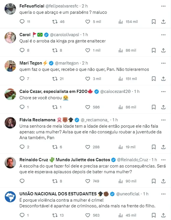Internautas comentam declaração de Alexandre Correa, marido de Ana Hickmann – Fonte: Twitter
