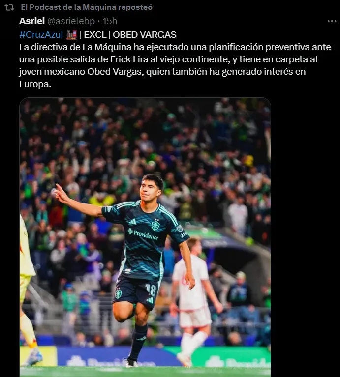 Obed Vargas, el jugador que luce en el Mundial de Clubes y Cruz Azul podría fichar si se va Erik Lira. Noticias en tiempo real