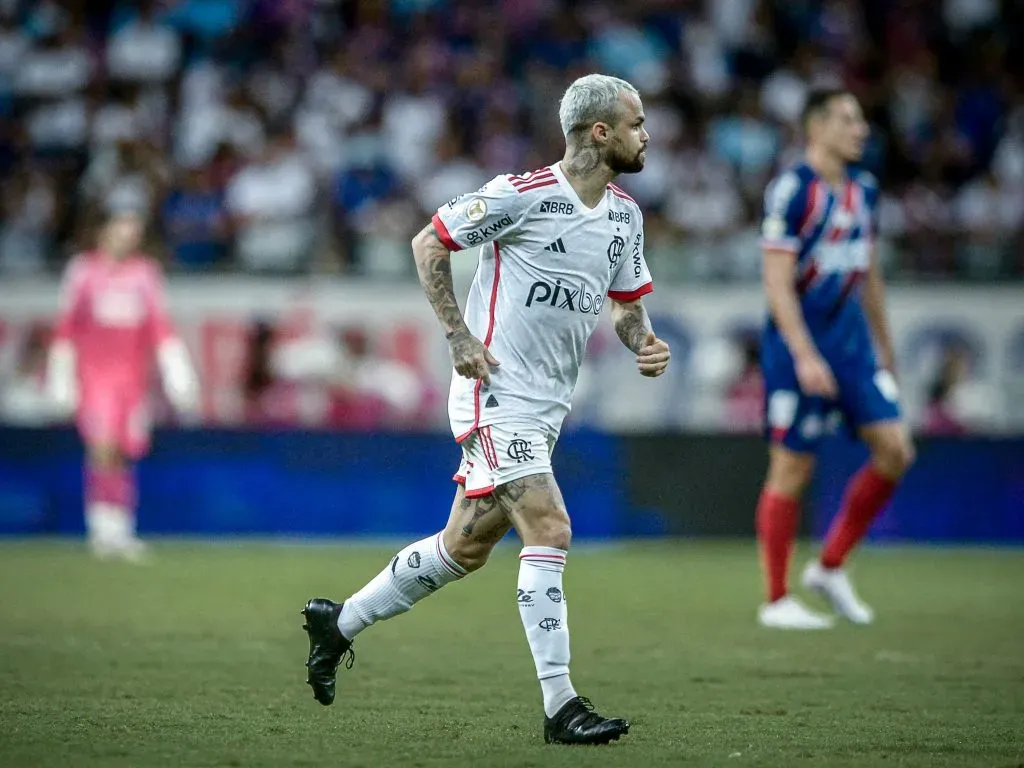 Michael jogador do Flamengo durante partida contra o Bahia na Arena Fonte Nova pelo campeonato Brasileiro A 2024. Foto: Jhony Pinho/AGIF