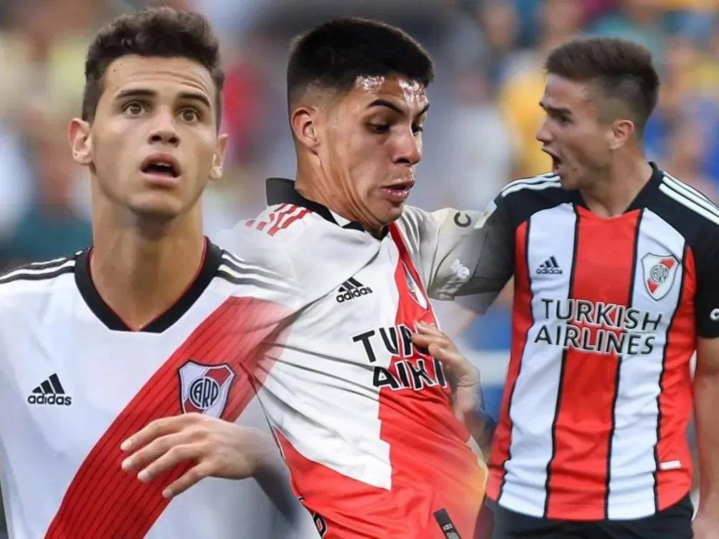 Cristian Ferreira, Tomás Galván y Agustín Palavecino podrían irse de River. (Getty Images)