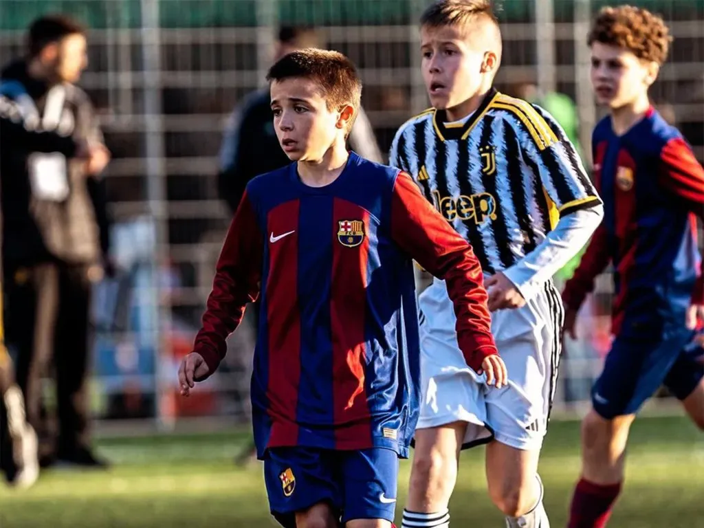 Pedro Juárez en las inferiores de Barcelona. (Foto: Swipe-Production)