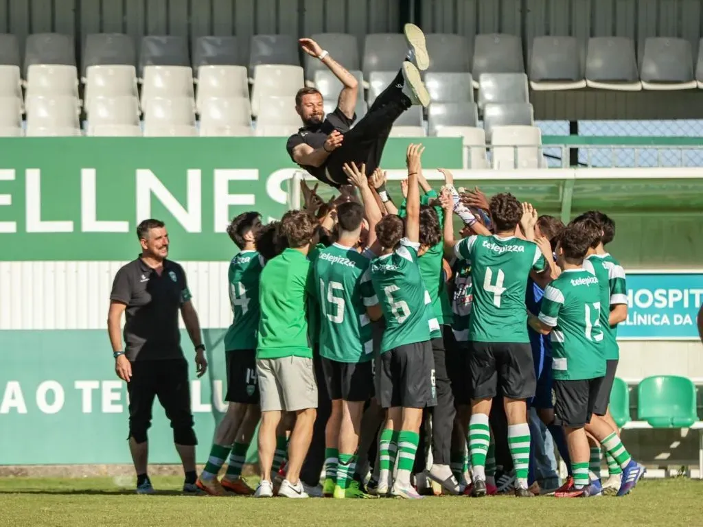 Grimi fue campeón con las formativas del Covilha. Foto IG