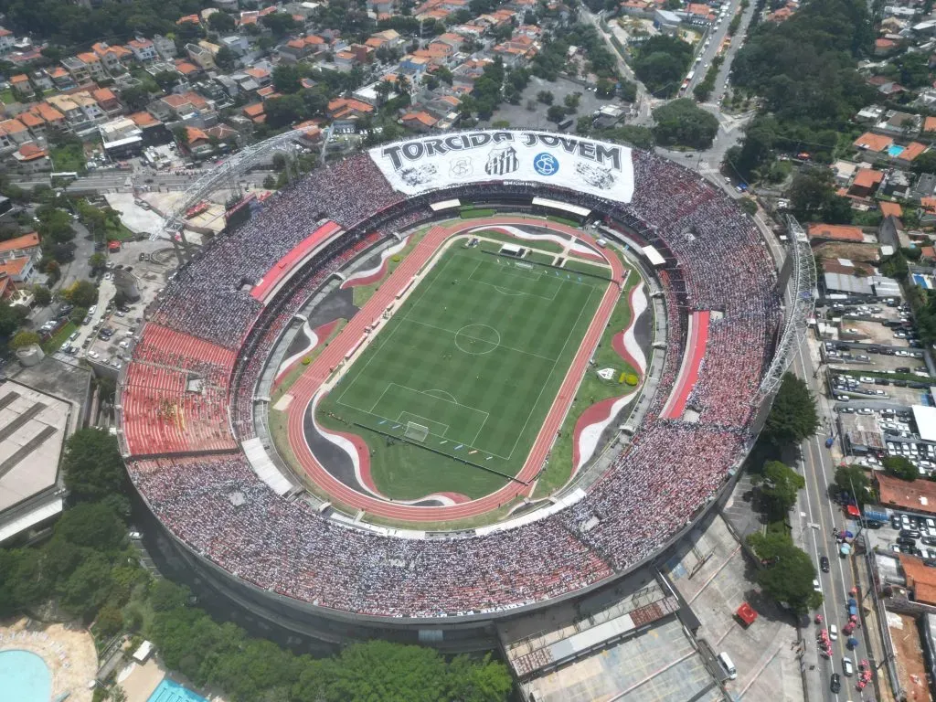 Estádio do Morumbis no jogo contra o São Bernardo. Foto: redes sociais / Santos