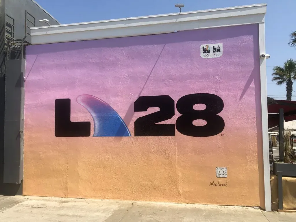 Uno de los logos de Los Ángeles 2028. (Foto: Getty)