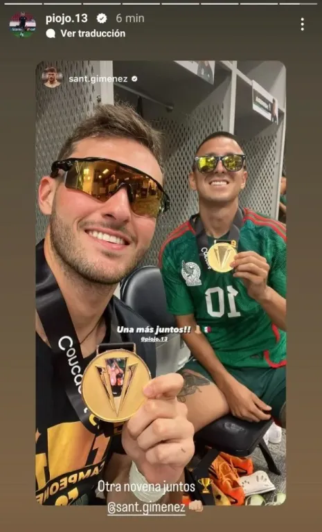 La foto de Alvarado y Giménez que emociona a Cruz Azul (Instagram)