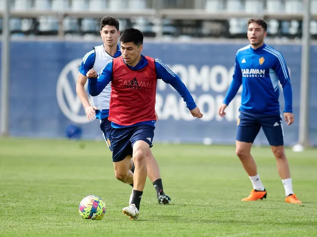 Tomás Alarcón tuvo una explosiva reacción y puede salir del Zaragoza. Foto: Comunicaciones Real Zaragoza.