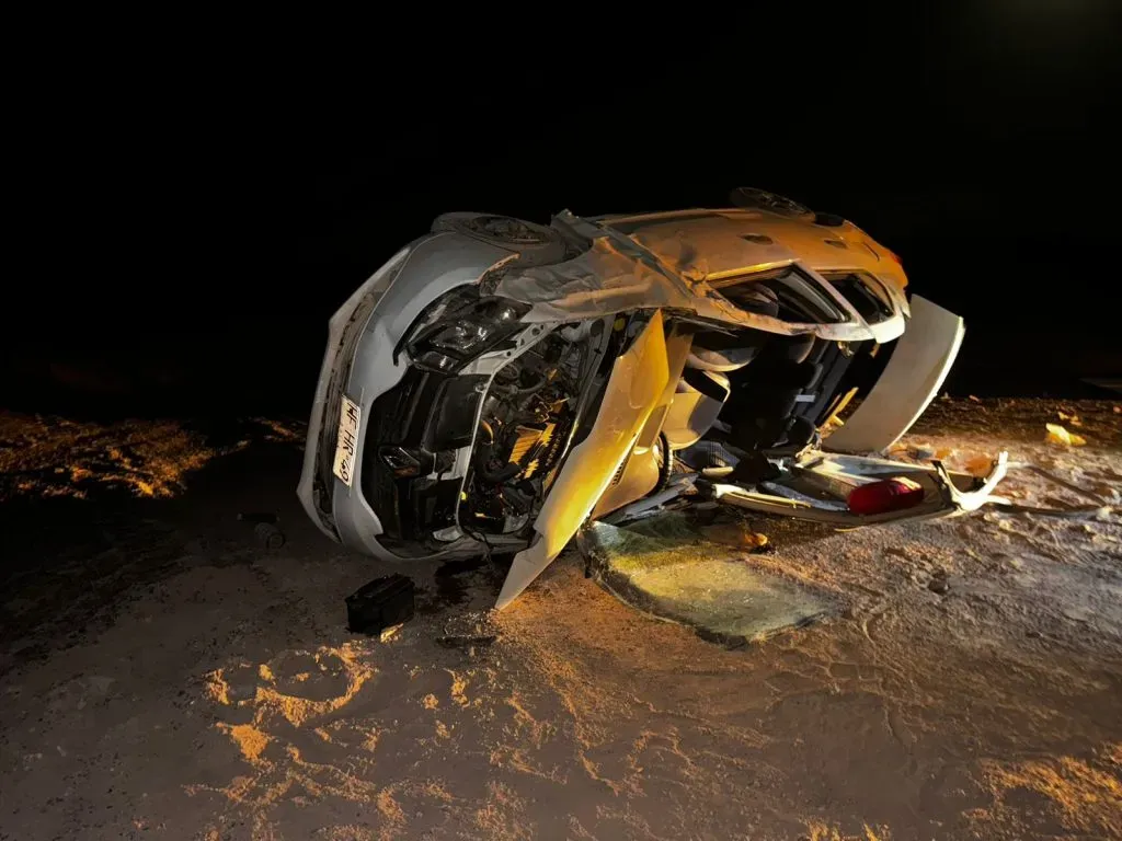Así quedó el auto de Hugo Tabilo luego de su accidente. | Foto: RedGol