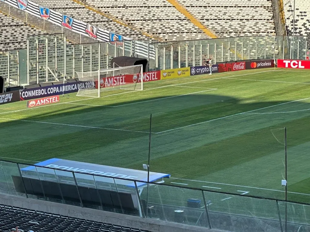 Así luce el área del codo norte del Estadio Monumental (Imagen: RedGol)