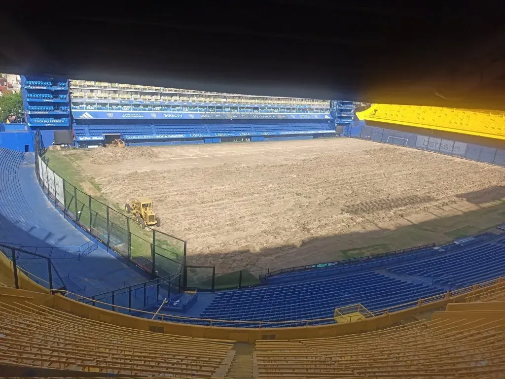 Trabajos en la Bombonera. (Foto: Planeta Boca Juniors)