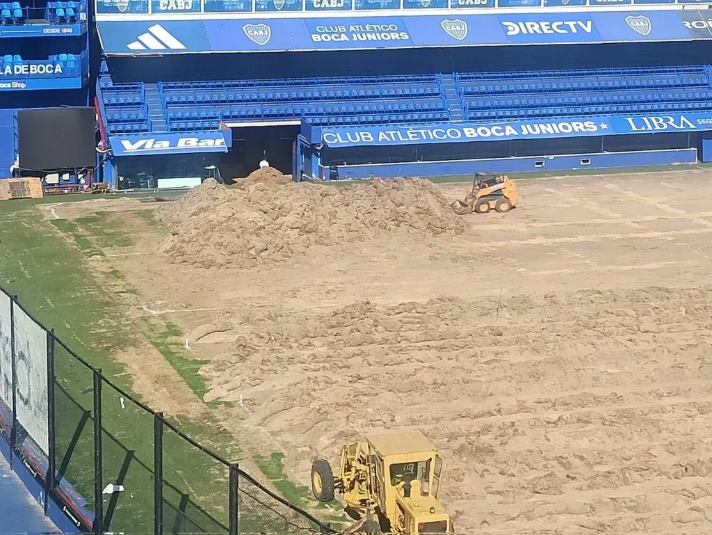 Trabajos en la Bombonera. (Foto: Planeta Boca Juniors)