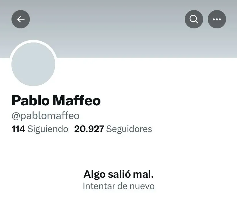Pablo Maffeo cerró su cuenta de Twitter.