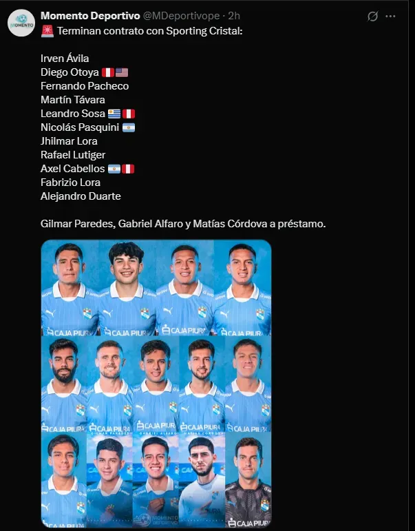 Fuente: @MDeportivope