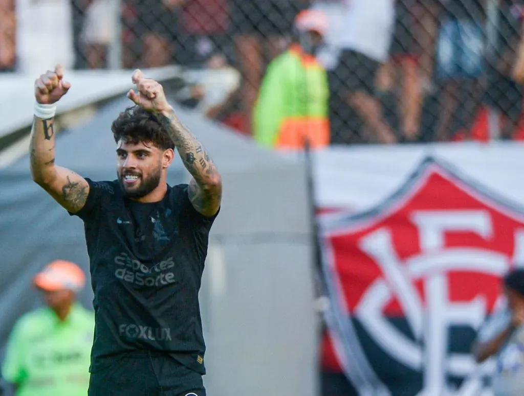 Yuri Alberto durante partida contra o Vitória no Campeonato Brasileiro A 2024. Foto: Jhony Pinho/AGIF