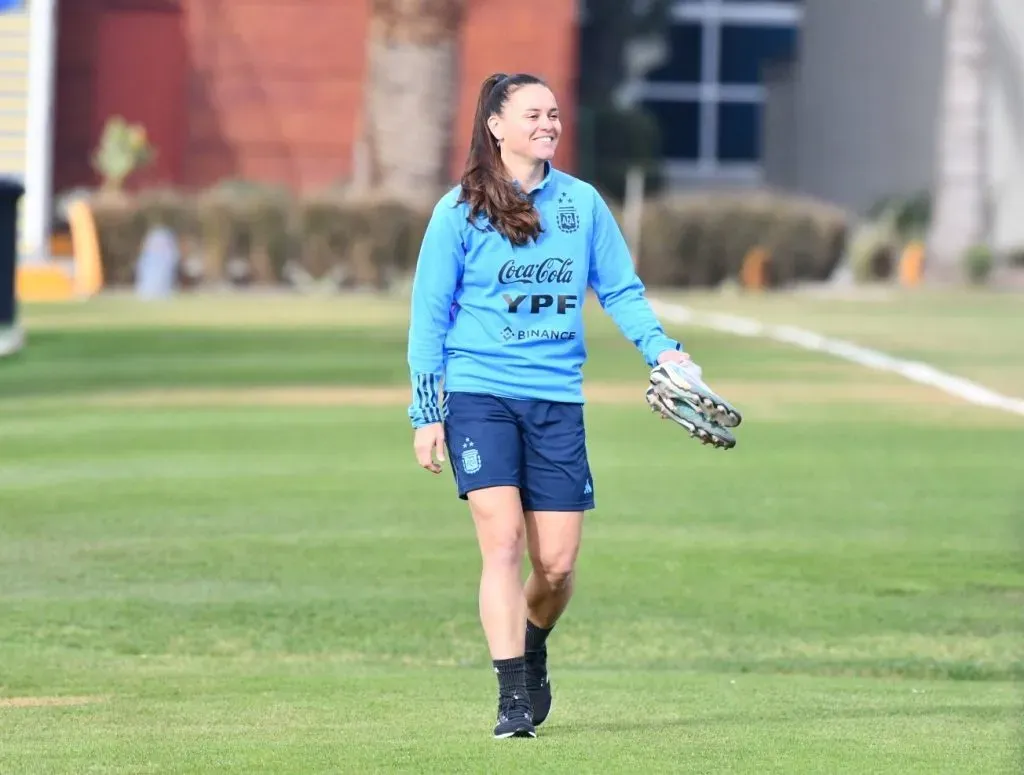 Bonsegundo ya se entrena en Ezeiza tras su temporada en España. PRENSA AFA