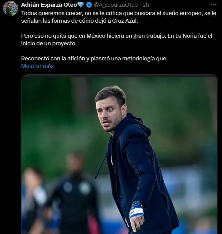 La inesperada defensa de Adrián Esparza Oteo para Martín Anselmi: “Todos queremos crecer”. Noticias en tiempo real