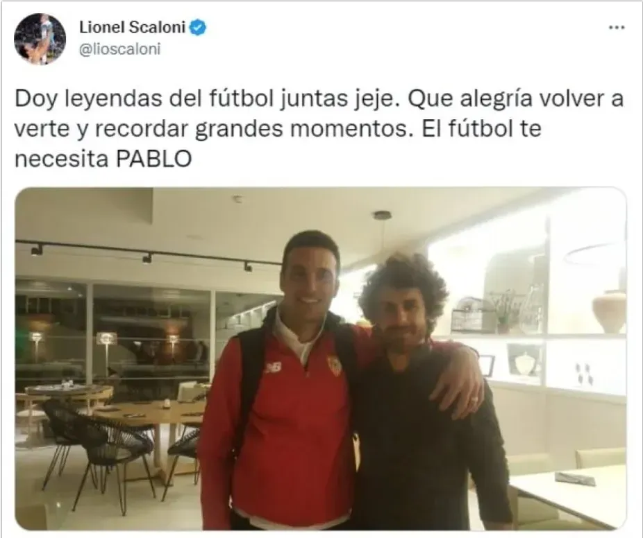 El tuit premonitorio de Scaloni.
