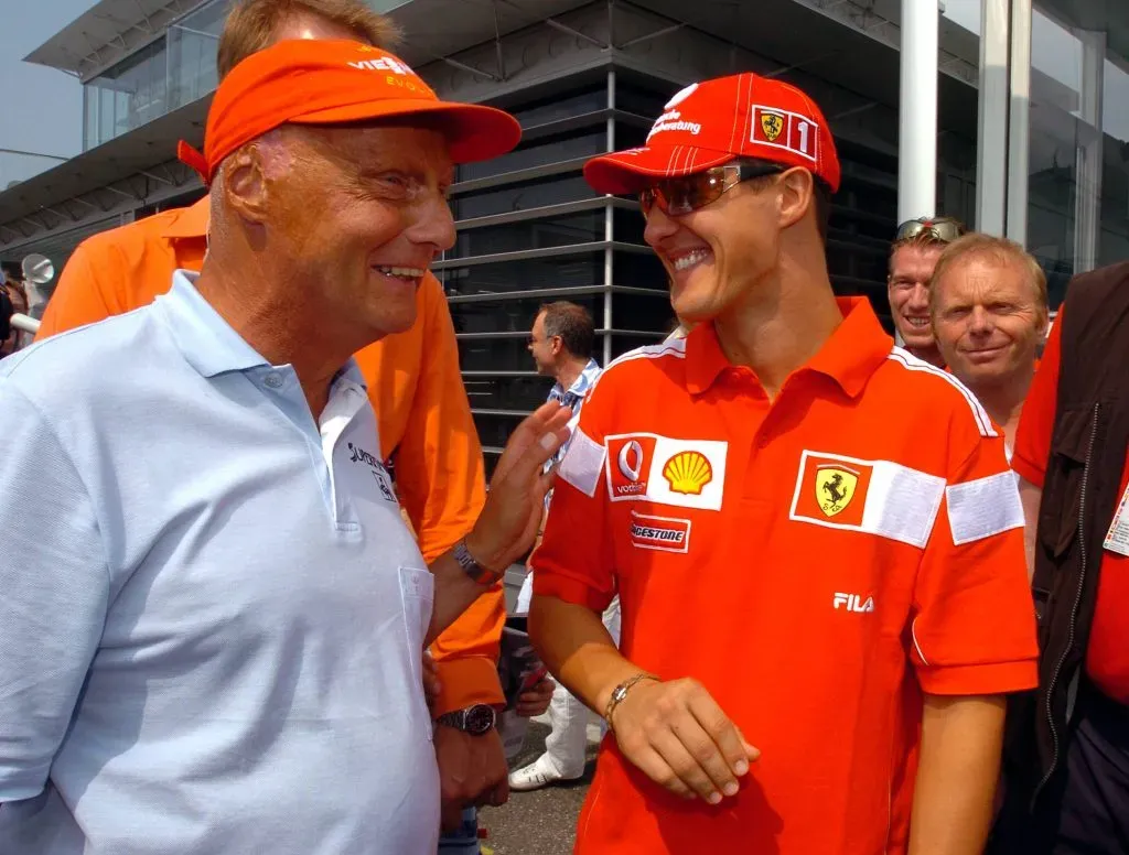 Niki Lauda fue clave en la llegada de Schumacher a Ferrari. IMAGO