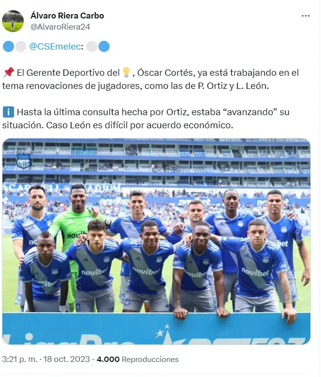 Así van las renovaciones de los dos jugadores de Emelec en esta temporada. (FOTO: API)